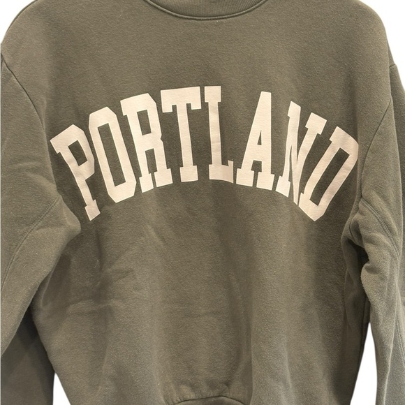 Wild Fable Portland Sweatshirt Pullover Dark Olive Green Womens Size XS - Picture 3 of 5